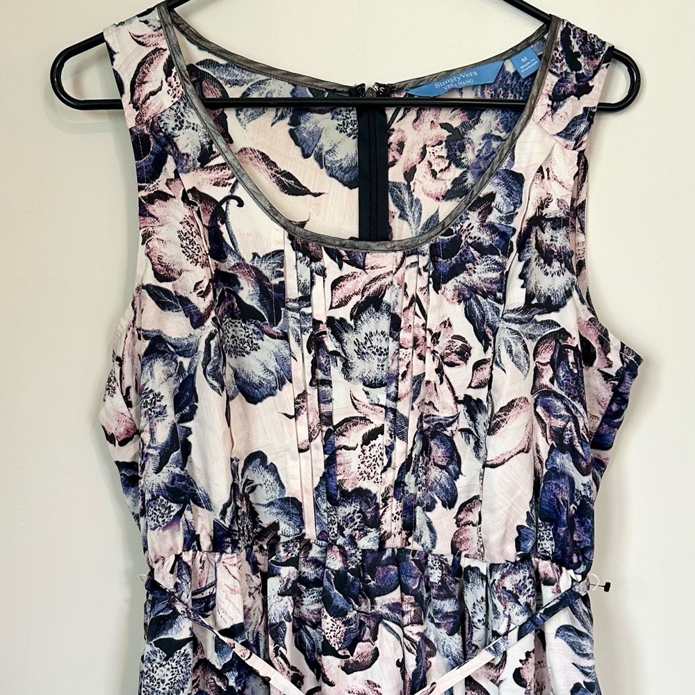 Simply Vera Vera Wang Blue Purple and White High Low Dress - Size: Medium - Picture 5 of 11